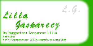 lilla gasparecz business card